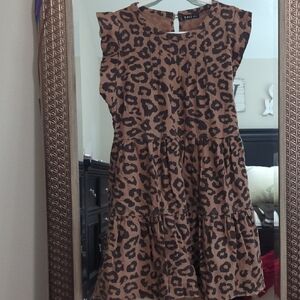Leopard Print Sleeveless Dress